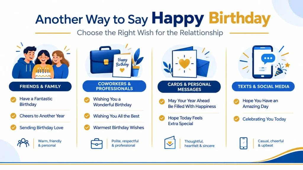 Another ways to say happy birthday by relationship and tone