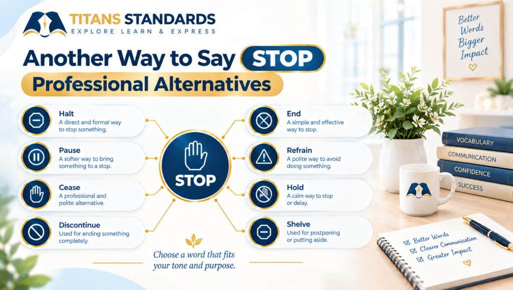 another way to say stop