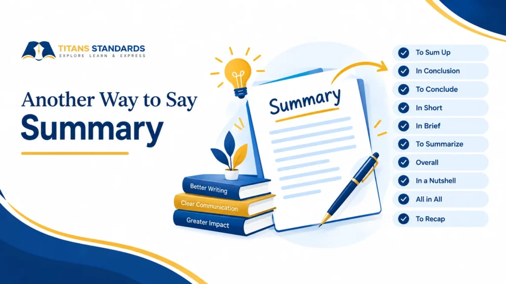 Another Way to Say In Summary: 10 Alternatives